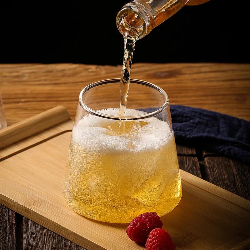 Креативная чашка для воды в форме горы, японская прозрачная стеклянная чашка, стакан для сока, чая, вина, кружка для кофе, стакан для виски