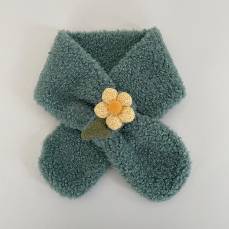 Корейский мультяшный гриб Детский шарф: Унисекс, Утолщенный перекрестный шарф-воротник