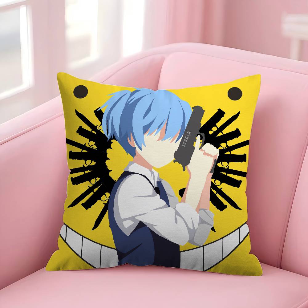 A-Assassination Classroom Anime Pillow Case For Sofa Decor Car Office Room Printing Cushion Cover Decorations And Protector