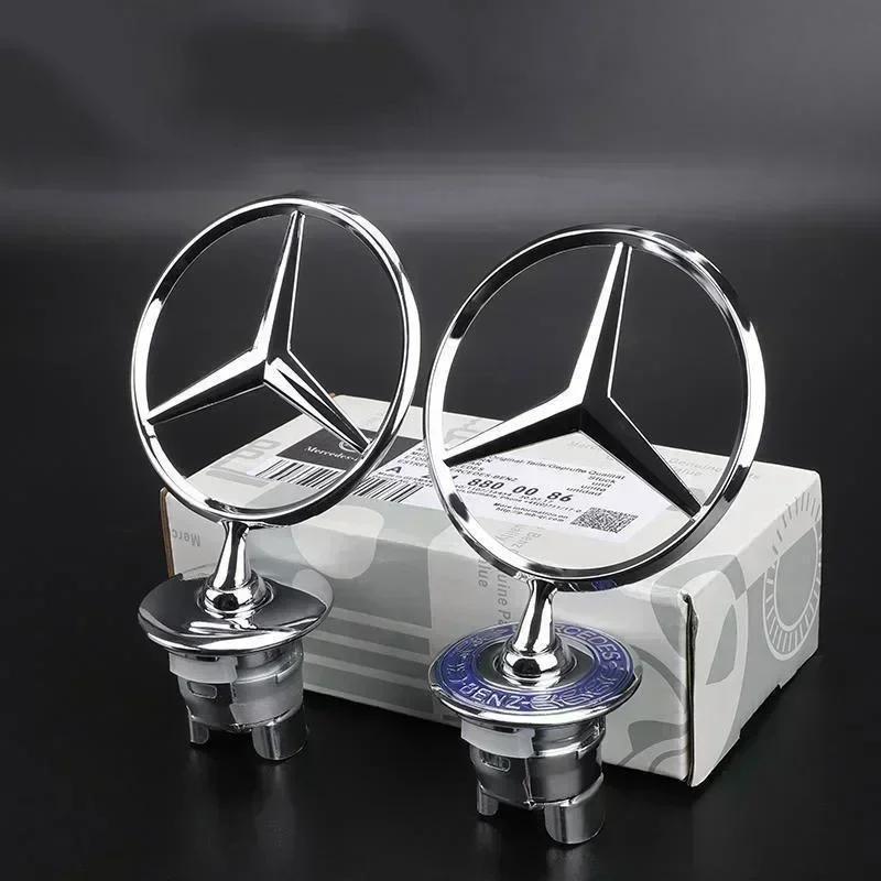 44mm 3D Metal Chrome Car Front Hood Emblem Bonnet Logo For Mercedes Benz C E S Class W204 W205 W212 W213 W211 W220 W222 W223 DNOPR1