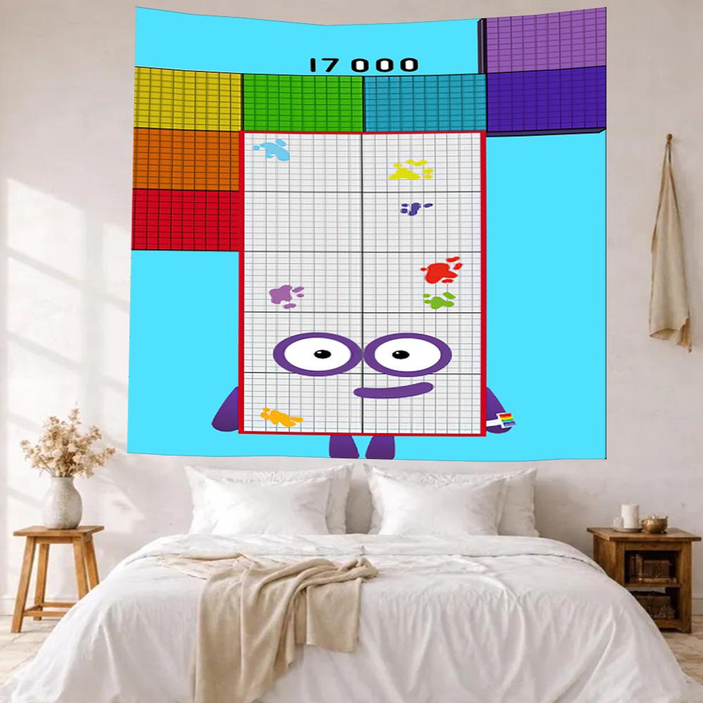 Numberblocks Wall Decor Tapestry Art For Pet Memorial Birthdaywedding Party Backdrop Family Gift