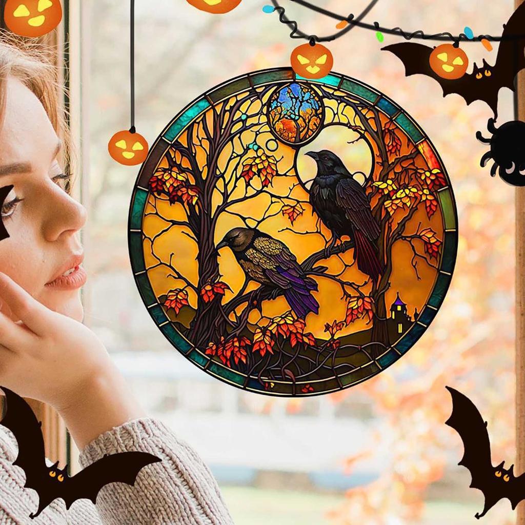 Halloween Decorations Halloween Glass Window Sticker Electrostatic PVC Wall Stickers Decoration