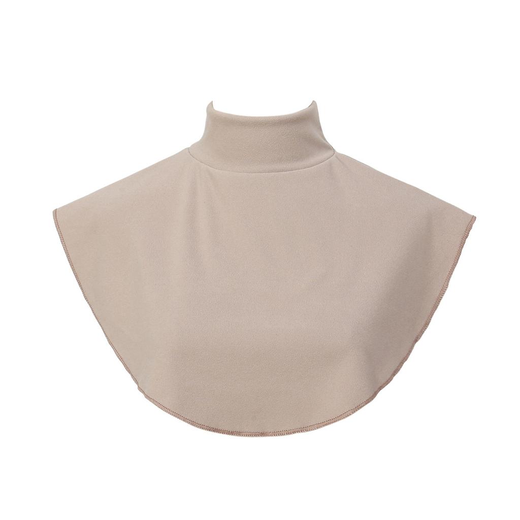New Womens Muslim Modal Fake False Collar Islamic Hijab Extensions Turtleneck High Neck Cover Warmer Bright Solid Color Half Top
