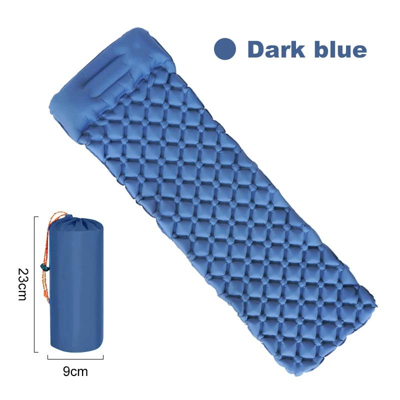 Outdoor Camping Sleeping Pad Folding Sleep Mat Beach Inflat Mattress with Pillows Ultralight Air Mat Travel Hiking New