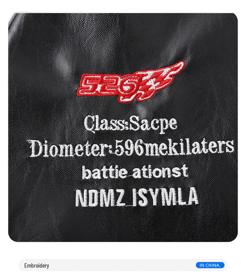 Мужская бейсбольная куртка из искусственной кожи в стиле «американский ретро» — весна/осень, стиль пилота