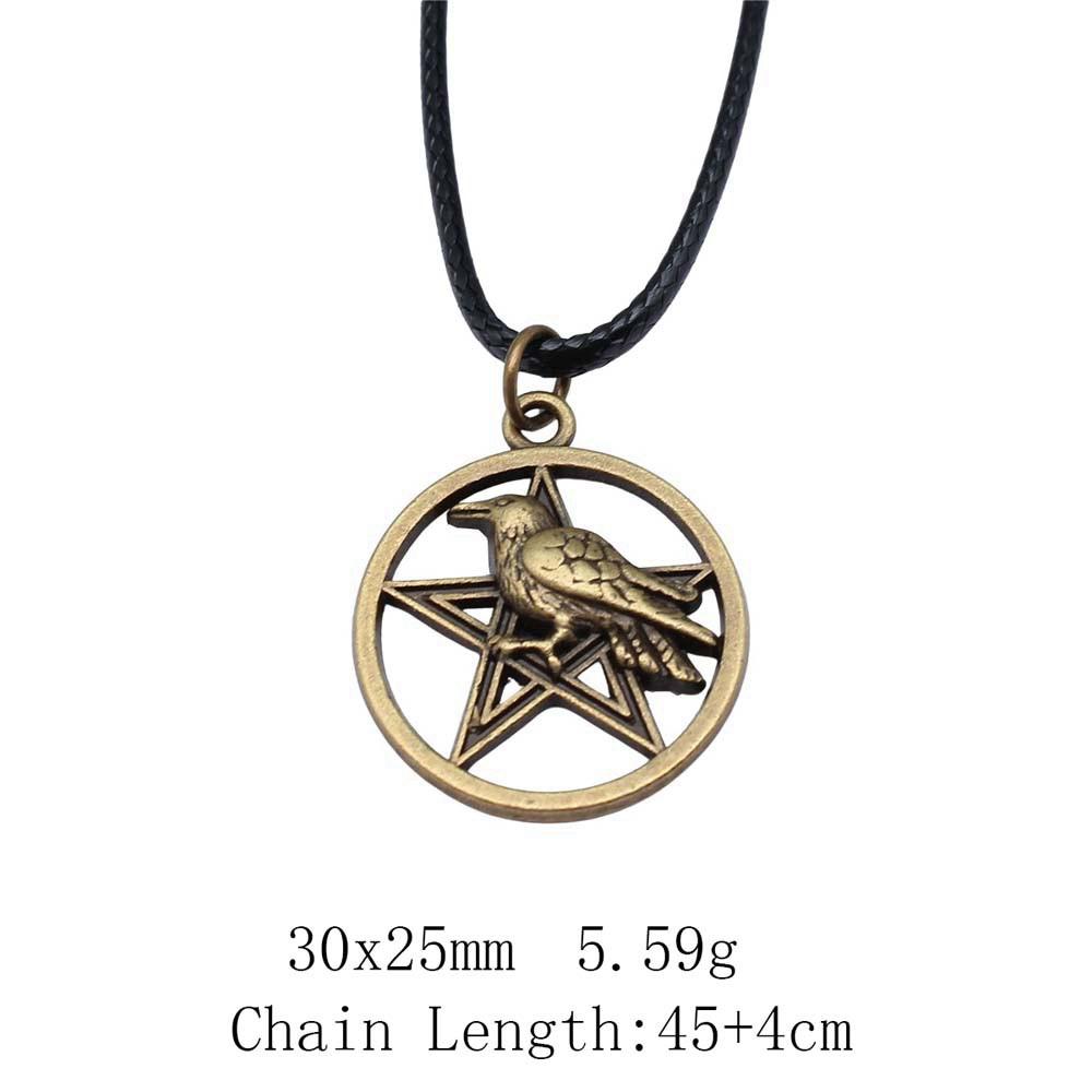 Birthday Gifts Choker Sun Moon Pentagram Necklace Leather Chain 45cm Art Supplies Neck Pendants