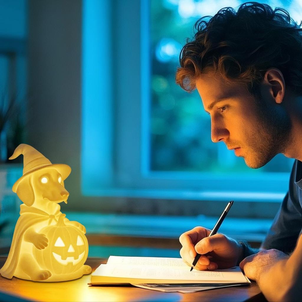 Glowing Ghosts Dog With LED Lights Christmas Home Decor