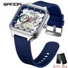 SANDA Fashion Men's Quartz Watch Multifunction Luminous Calendar Silicone Strap Outdoor Sports Watches for Man Reloj Hombre
