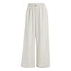 Essentials 3-Stripes Loose Wide-Leg Casual Pants Women Bottoms Aluminum White JC8168