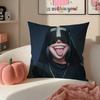 Creepy Mysterious Religious Horror Girl NNun Cushion Cover Pillowcase Short Plush Invisible zipper Room Sofa Cushion Cover