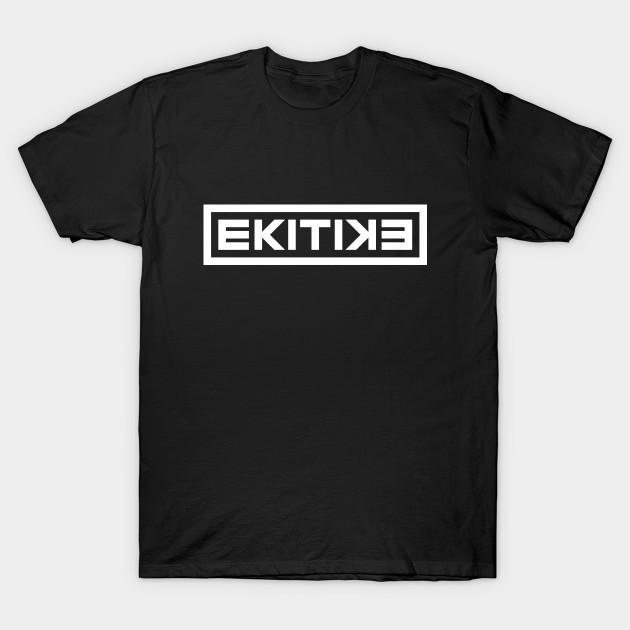 Мужская черная футболка с принтом Ekitike Печать на термотрансферной бумаге без вырезания Хлопковая футболка - Мужская летняя хлопковая футболка с графическим рисунком
