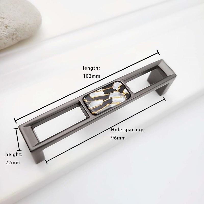Дверные ручки и ручки из цинкового сплава для корпуса шкафа, элегантные ручки для мебели из смолы, ручки для ящиков кухонных шкафов, рычаги для внутренней отделки