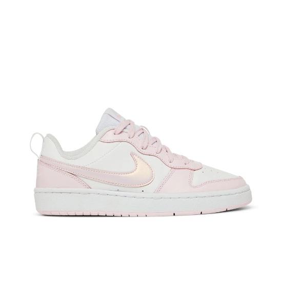Nike Court Borough Low 2 SE GS Белый/Розовый пена DQ0492-100 Детская обувь