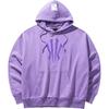 Anta Comfortable Casual Letter Hoodie Loose Pullover Sweatshirt Unisex Hoodies Jasmine-Purple 172431705-4