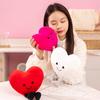 Plush Doll PP Cotton Filling Valentine's Day Heart Pillow Romantic Red Love Plush Toy for Home Decoration