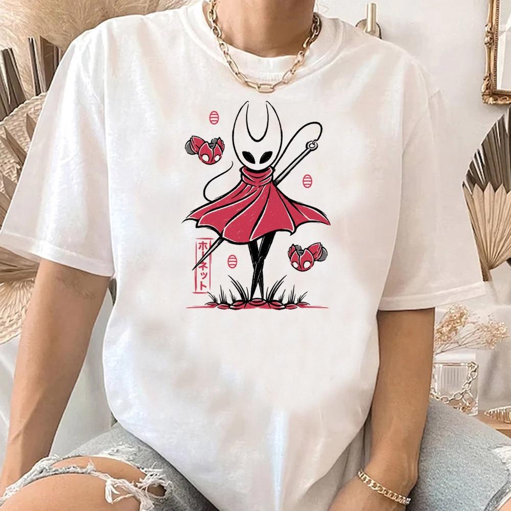 Модная мужская и женская футболка Hollow Knight с принтом, свободные топы с коротким рукавом, летняя повседневная футболка с круглым вырезом, детская одежда