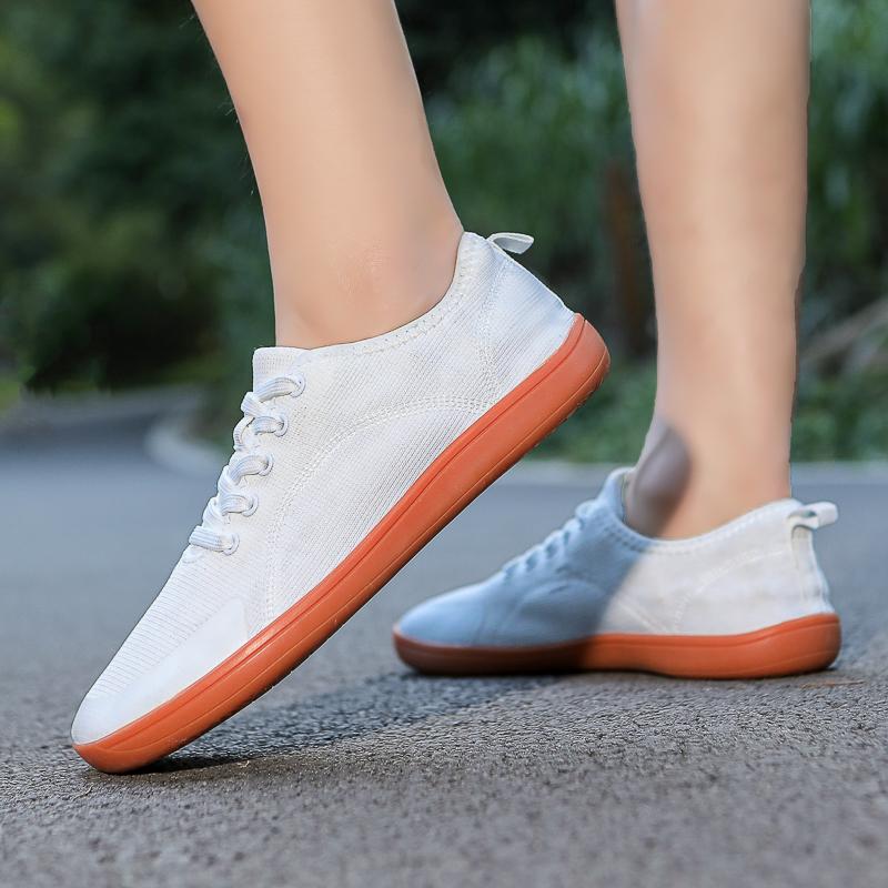 Вязаные сетчатые прогулочные туфли с широким носком, удобные тренировочные кроссовки, обувь для спортзала, фитнеса, спорта, улицы, балетки, повседневная обувь.