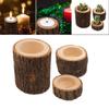 New 3 Pcs Novelty Wooden Candle Holder Tree Branch Shape Candle Stick Home Decoration
