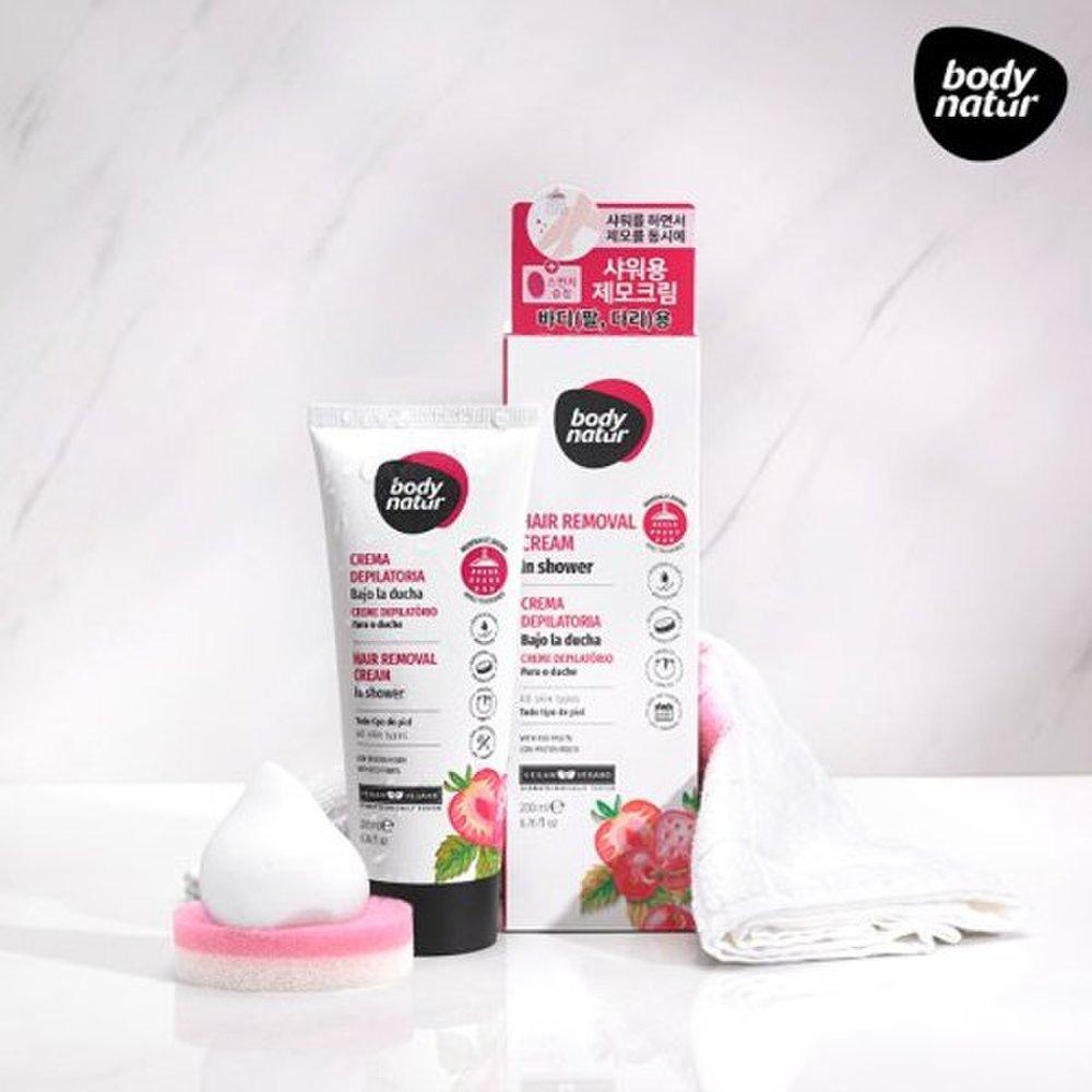(2 шт.)BODY NATUR Крем для депиляции для душа Все типы кожи Красные фрукты