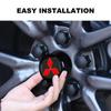 4Pcs 56mm Emblem Logo Car Wheel Hub Center Cap Auto Parts Emblem for Mitsubishi Pajero Outlander Montero Lancer Triton Galant
