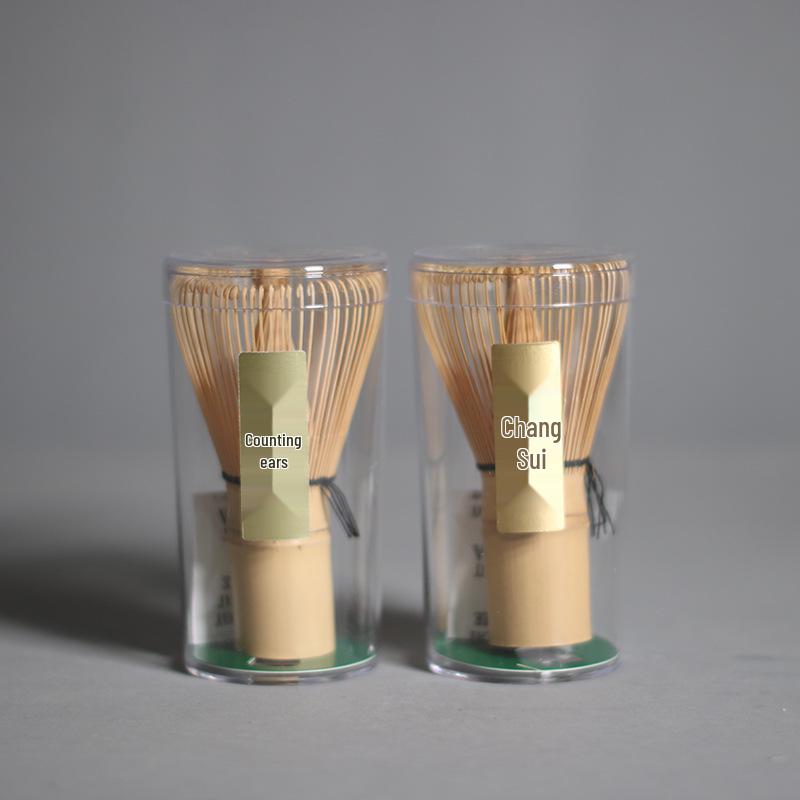 Набор из восьмидесятилуночного бамбукового венчика для матча с длинной ручкой и мерной ложкой