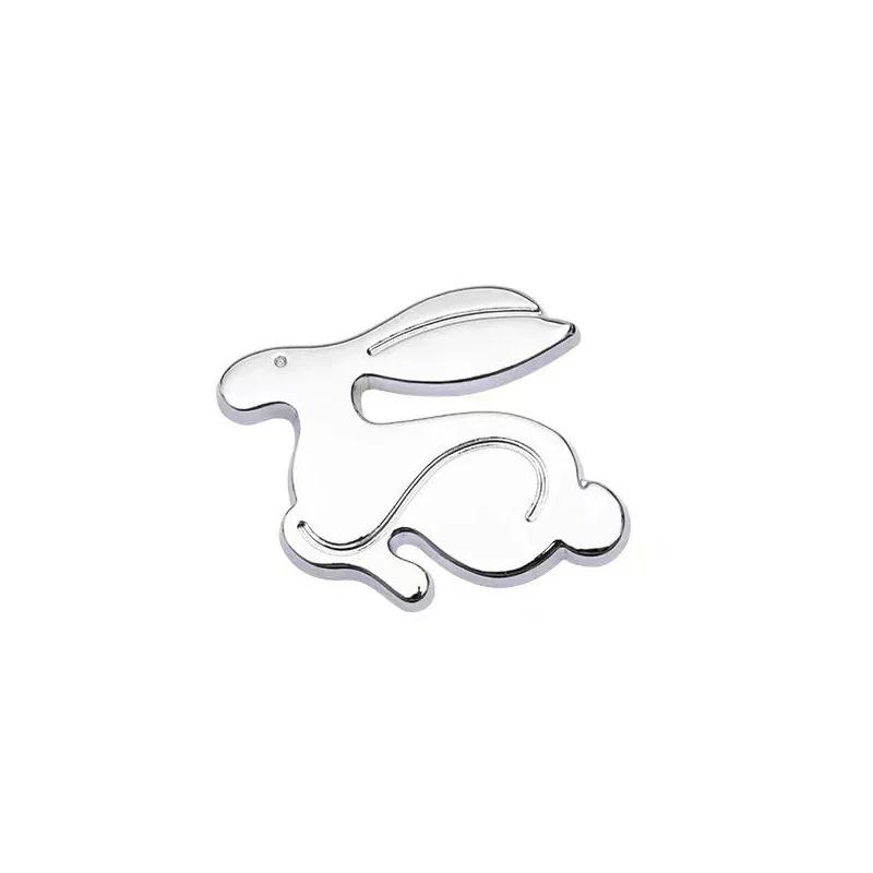 opq1 1Pcs Car Accessories Grille Badge Sticker Rabbit GTI Logo Decal For VW GTI Polo Golf Passat Scirocco Jetta Tiguan Beetle Touran