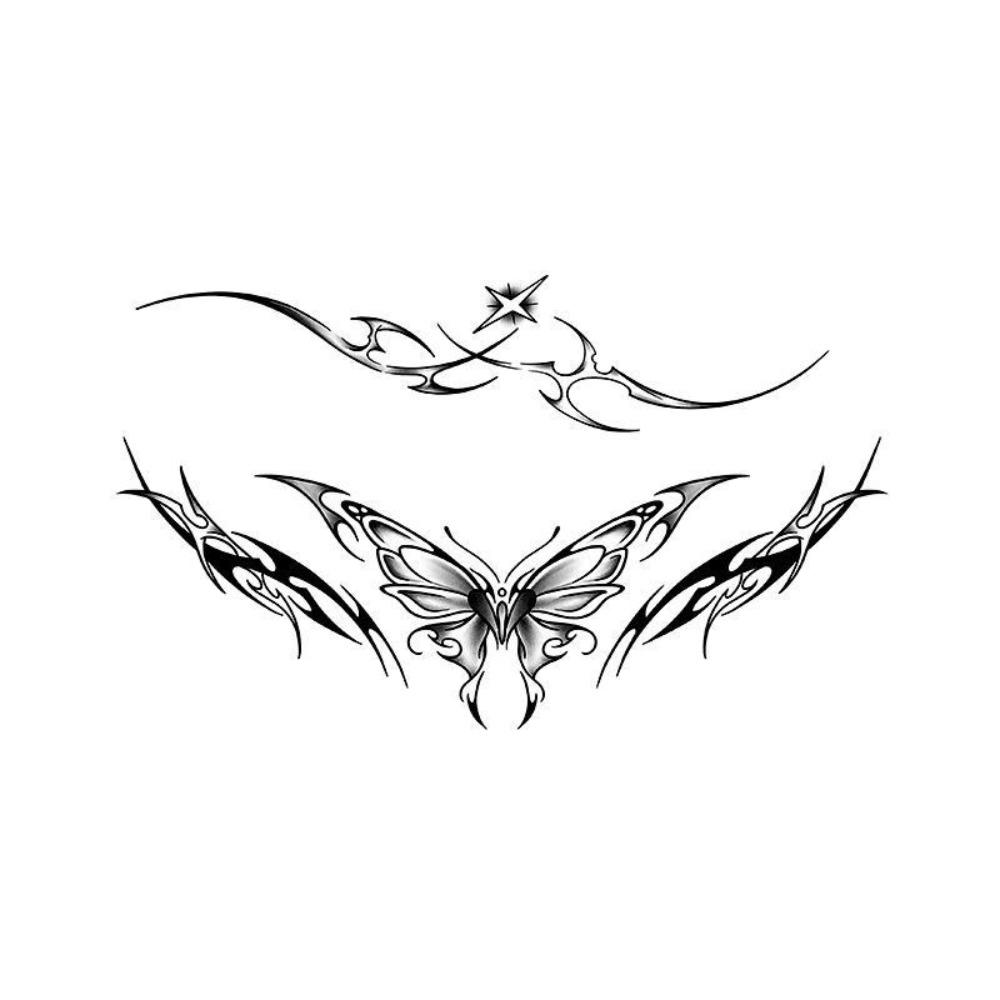 Waterproof Temporary Tattoo Stickers Heart Pattern Punk Tattoo Stickers Ins Body Art Tattoo Party