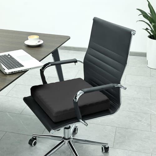 HAVARGO Thick, Breathable, High-Resilience Chair Cushion for Comfort and Comfort, 41cm Wide x 7.5cm Thick (41x41cm, Black)