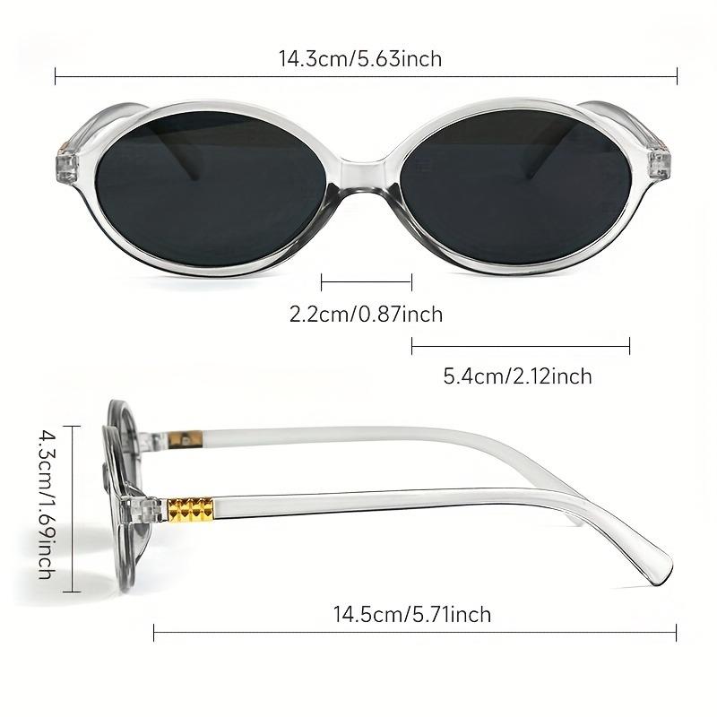 3pcs Y2K Retro Oval Fashion Glasses for Men and Women Lightweight and Durable Accessories Casual Glasses