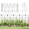 Decorative Garden Fencing, 8PCs 44in X 12.5ft Outdoor Picket Fence Panels, Rustproof Metal Wire Landscape Flower Bed Border Edging, Black