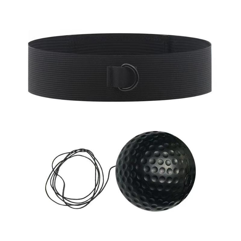 Boxing Speed Ball with Soft Elastic Headband Lightweight Black Reflex Punching Ball for Adult Kids Daily Workout Exercise