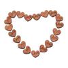 100Pcs/Lot Love Heart Shape Wood Sewing Appointment Wedding Decoration Buttons