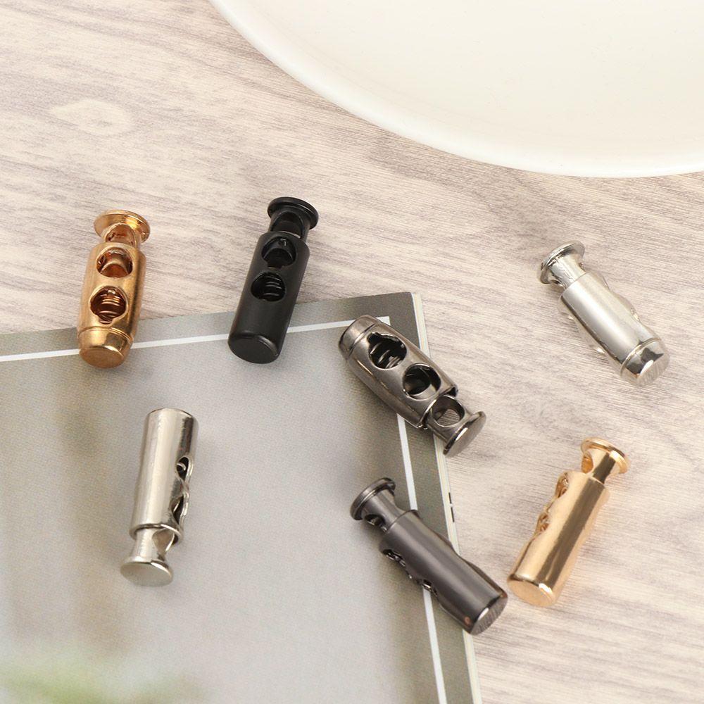 Шнурки для спортивной одежды, застежка-молния, фиксатор, шнур, металлический зажим, фиксаторы с двумя отверстиями