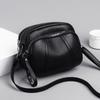 Women's Rivet Zipper Small Square Bags, Fashionable Mobile Phone Bags, Soft Leather Shoulder Bags & Messenger Bags