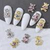 10Pcs Mixed Bear Hug Heart Nail Art Accessories Suitable for Nail Art Creation