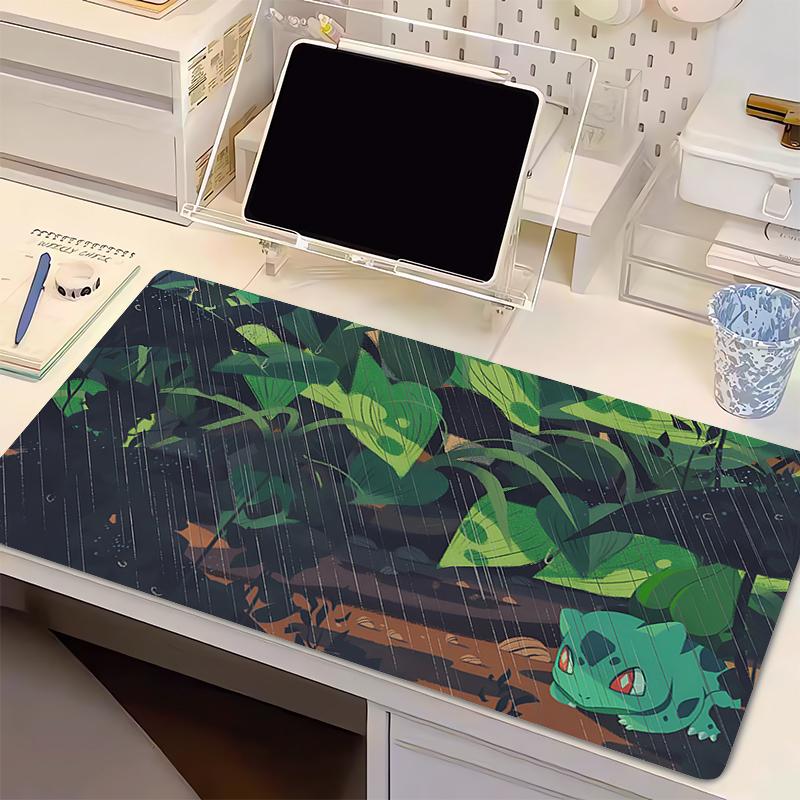 Mouse Pad Anime Gaming Accessories Varmilo PpokemonS Gamer Keyboard PC Bbulbasaur Computer Desk Mat Kawaii Green Mousepad Gift