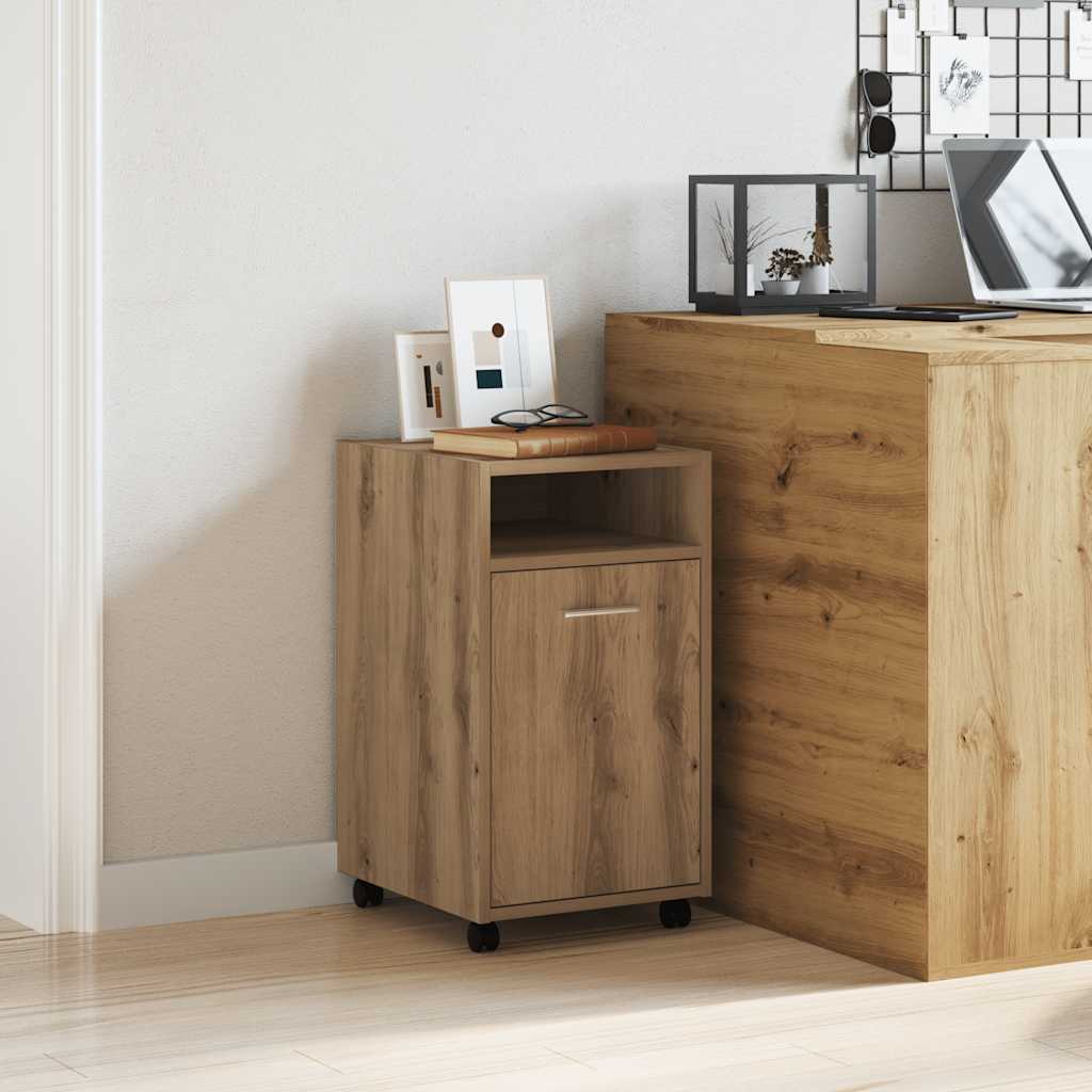 Cabinet on Casters Artisan Oak Finish 33 x 38 x 60 cm Engineered Wood
