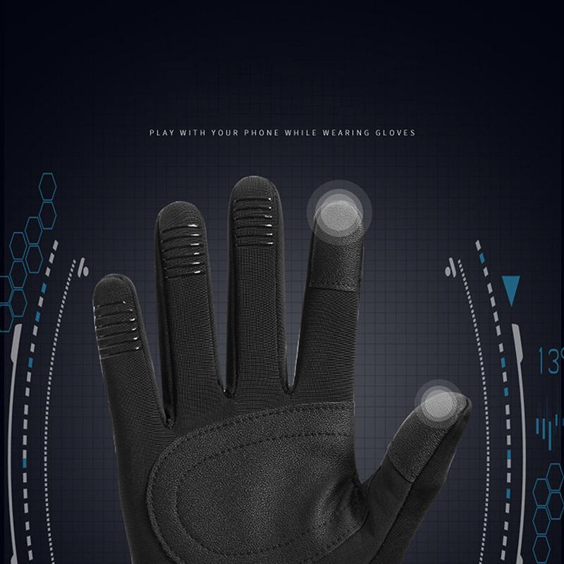 Сенсорный экран мужские велосипедные перчатки водонепроницаемые зимние велосипедные перчатки ветрозащитные для езды на открытом воздухе мотоциклетные лыжные велосипедные теплые перчатки