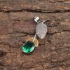 Зеленый Изумрудный Камень Подарок Дочери Юбилей Свадьба Подвеска Ювелирные Изделия 925 Серебро PP-55-8