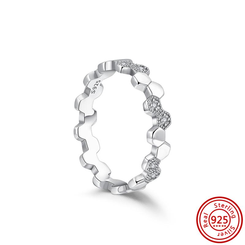 Красное Сердце Кольцо на Палец Сияющие Циркониевые Кольца Сверкающий Циркон Для Женщин 925 Стерлинговая медь Свадьба Помолвка Вечеринка Роскошные Подарки