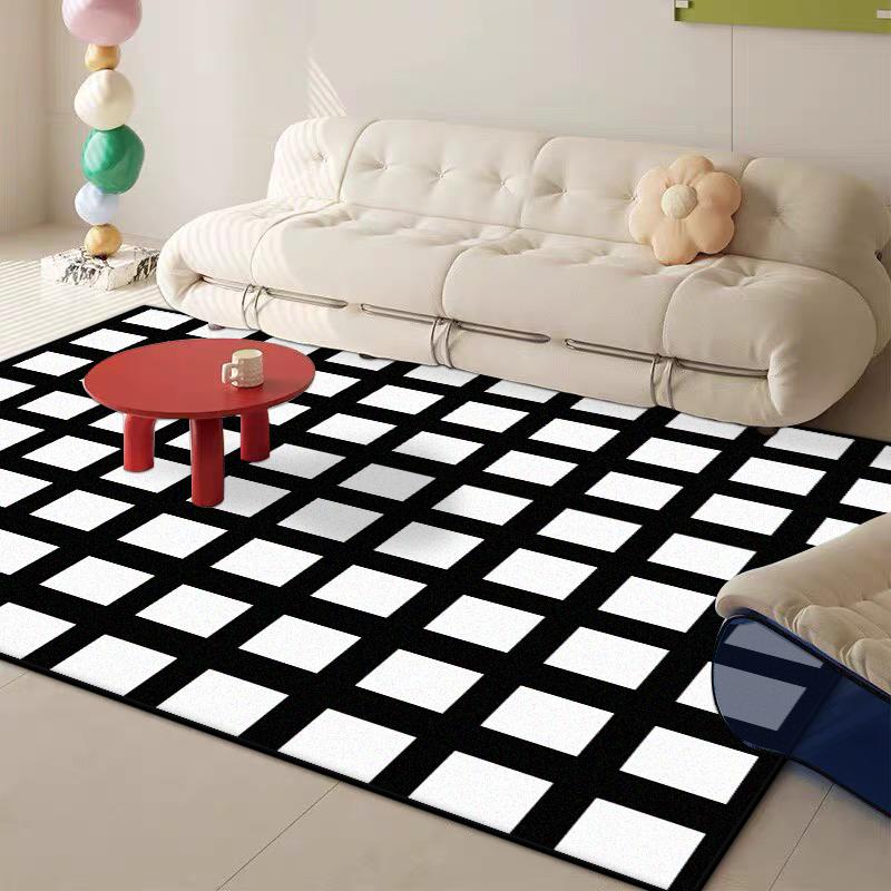 Modern Geometric Style CARPET FOR LIVE ROOM Stripe Decoration Home Sofa Fluffy Soft Rugs Large Size Bedroom Bedside Washable Mat