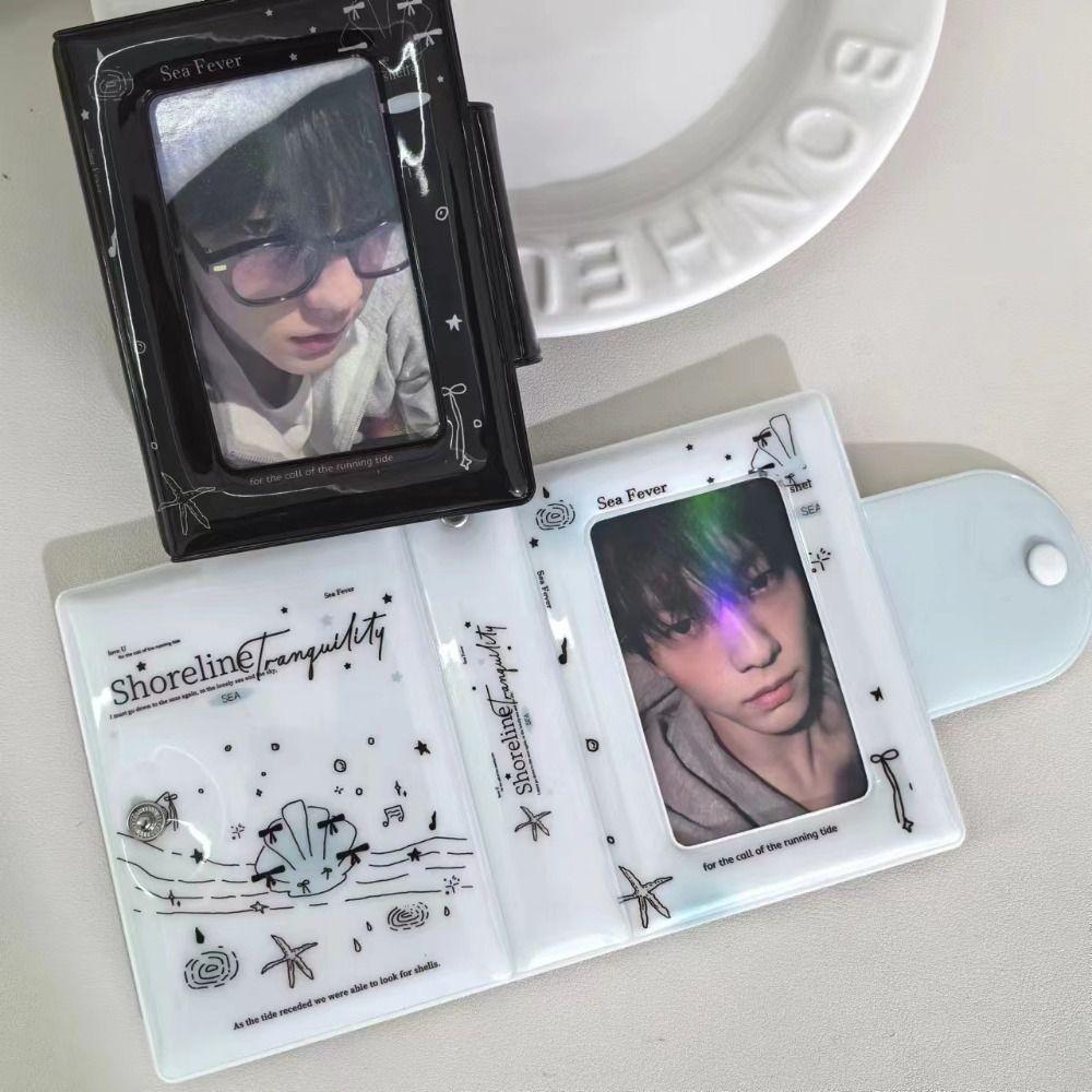 3 Inch Mini Love Card Album Shining Shell Series Idol Card Collect Book Collectible Card Album