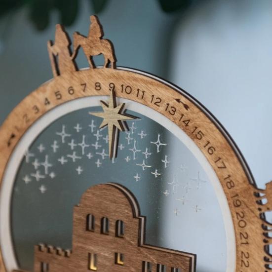 Рождественский вертеп, обратный отсчет, украшение, рождественский светящийся вертеп, центральный элемент, Воскресение Иисуса, пасхальное украшение для столешницы, каминной полки