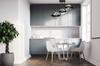 MODERN GLASS HANGING LAMP GRAPHITE RING