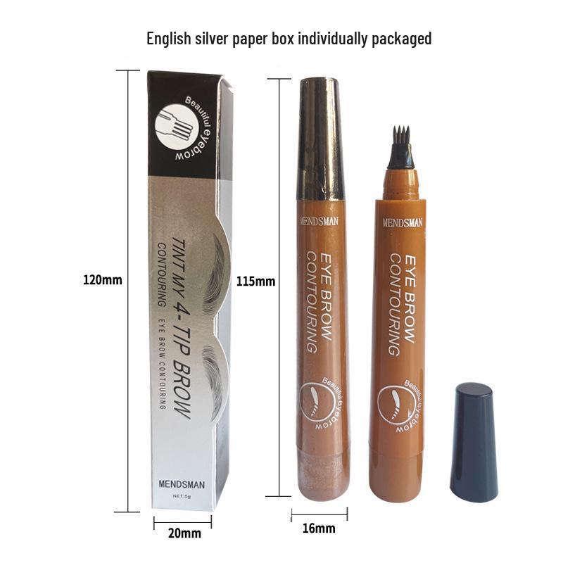 Водостойкий карандаш для бровей с четырьмя зубцами: Потостойкий, Не размазывающийся, Макияж с точностью до волоска