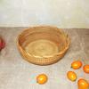 Корзина для хранения из ротанга, круглая сервировочная корзина, органайзер для гостиной, ручная работа, фруктовая чаша