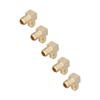 5Pcs Air Compressors Elbow Portable Mute Fitting Frequency Conversion Pneumatic EquipmentBrass