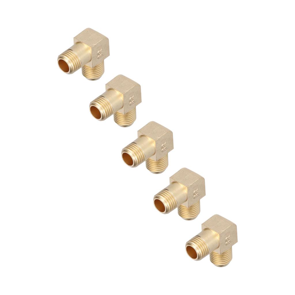 5Pcs Air Compressors Elbow Portable Mute Fitting Frequency Conversion Pneumatic EquipmentBrass