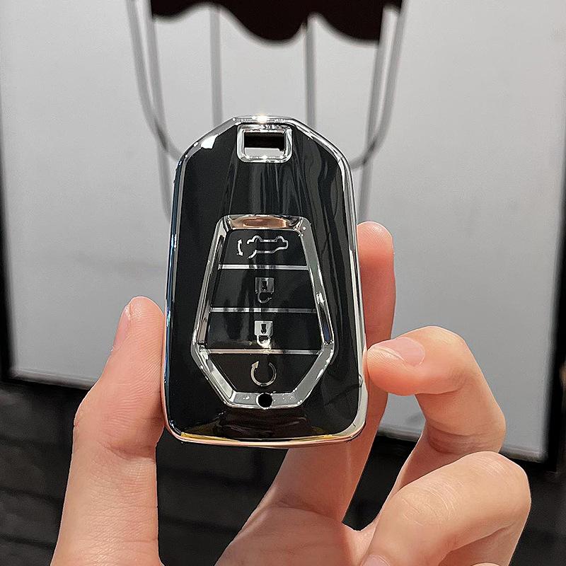 Чехол для автомобильного ключа из ТПУ Крышка для брелоков Автоаксессуары для Isuzu New Mu-X X Series Dmax D-Max X-Terrain Пикап
