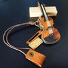 Leather Mini Violin Pendant Exquisite Bag Pendant Fashion Violin Keychain  Gift